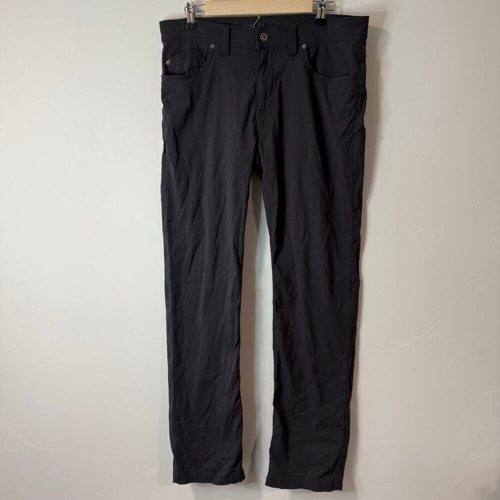 Prana Men's Brion Pant Hiking Outdoor Chino‎ Trail Grey Straight Leg 34 x 34